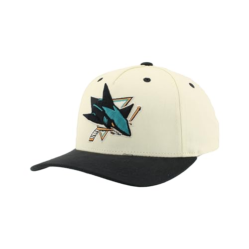 San Jose Sharks NHL Officially Licensed Adjustable Snapback Hat Marquee Ivory
