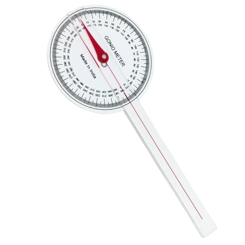 Image of Transparent PVC 360 Degree Goniometer | Medical Orthopedic Joint Range of Motion Measuring Tool | Physical Therapy, Physiotherapy, Rehabilitation Equipment