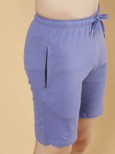Image of POCKMAN Men's Regular Fit Black Cotton Terry Shorts- Perfect for Sports and Casual Wear.