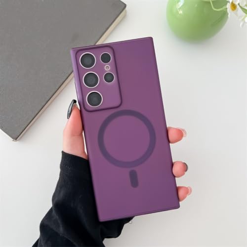 Coque Samsung S22 en polypropylène haut de gamme mat et transparent violet