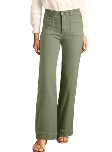 Image of Astylish Women's Wide Leg Jeans High Waisted Denim Pants