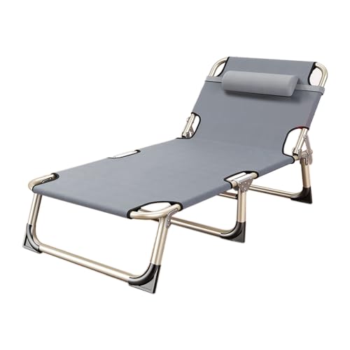 Camping Cot for Adults, Heavy-Duty Folding Bed with Pillow, Strong Steel Frame & Breathable Oxford Fabric - Portable Sleeping Cot for Camping, Outdoor, Patio, Beach, or Guest Use