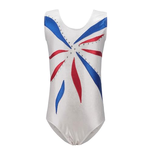 Leeonway Maillot Gimnasia Ritmica,Maillot De Gimnasia Ritmica,Maillots De Gimnasia,Maillot EláStico De Patinaje,Prendas Ajustadas For Ballet,Leotardo De Danza,Sin Mangas,para Gimnasia