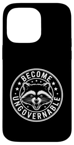 Funny Become Ungovernable Rebellious Raccoon �o�b�W �X�}�z�P�[�X iPhone 14 Pro Max �p