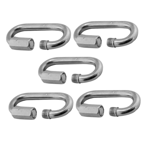 Mobestech 15 Peças De Anel De Conexão De Aço Inoxidável Conectores De Elo De Travamento De Corrente
