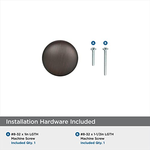 Image of Amerock 25 Pack 1-1 /4 inch Round Edona Oil-Rubbed Bronze Cabinet Knob