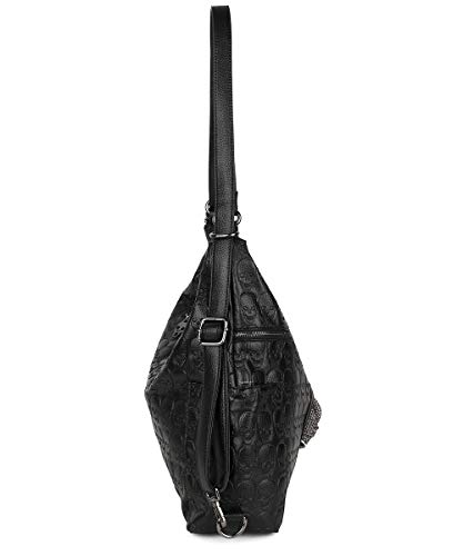 Bolso 3 en 1 para mujer con diseño calavera punk miniatura 4