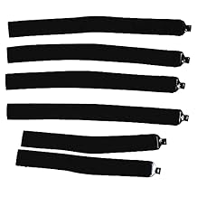 Rawlings | Catchers Leg Guard Straps | Baseball/Softball | Set of 6 | Black