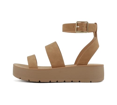 Image of Soda Glory ~ Women Open Toe Multi-Strap Flatform Sandals