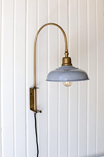 Image of KALALOU NDE1424 Wall Light with Grey Shade