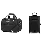 Travelpro Maxlite 5-Softside Lightweight Expandable Upright Luggage, Black, 2-Piece Set (Tote/21)