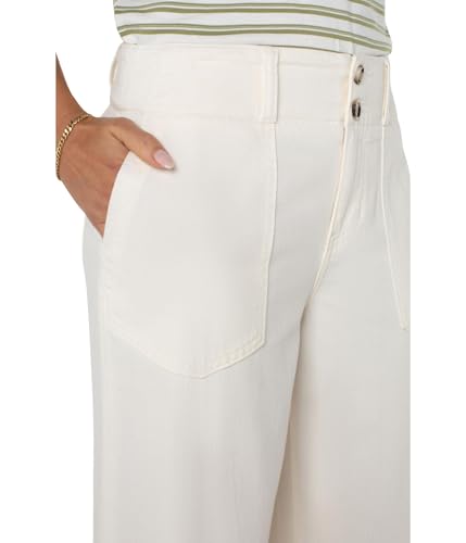 Liverpool Women's Petite Utility Patch Pocket Wide Leg3