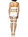 Forplay Women's Costumes Futuristic Element Strappy Stretch Lycra Bodysuit, White, X-Small/Small