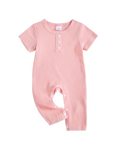Image of Infant Baby Girl Clothes Newborn Girl Romper Fall Winter Outfit Ruffle Long Sleeve Jumpsuit Romper Cute Baby Girl Outfit
