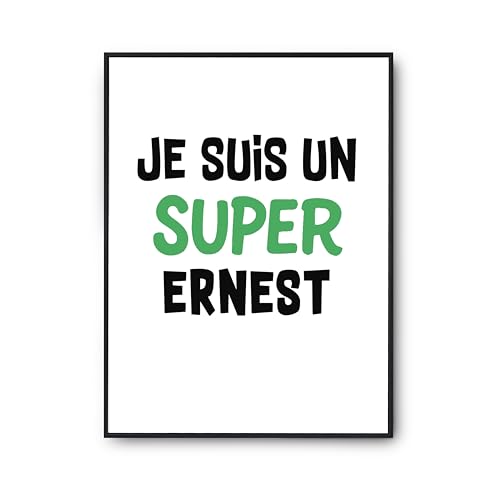 Cadeau Humour Poster Citation Anniversaire Affiche Un Super Ernest 2 A3