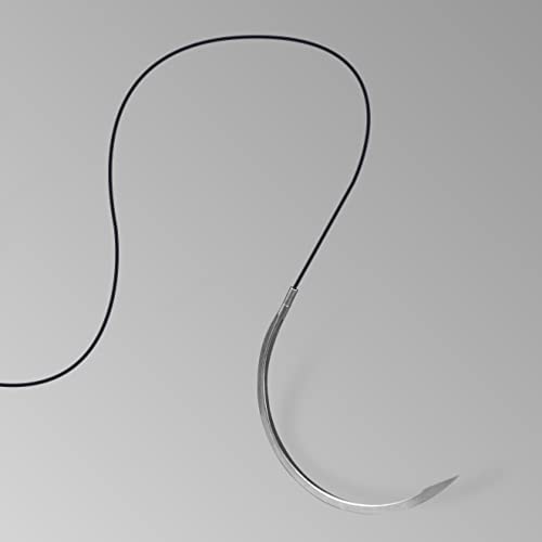 Image of Nylon Veterinary Suture 4-0, 3 /8 Round 19mm Reverse Cutting Needle (Comparable to Ethilon), 35 inch