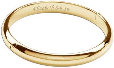 baby bracelet engraved gold