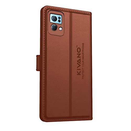 Image of KIVANO Oppo A77 4G Professional Series Wallet Case | Luxurious Design | Premium | PU Leather Flip Case Back Cover - Black