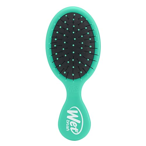 Wet Brush Squirt Detangling Brush, Amazon Exclusive Aqua, Mini Detangler, No Tangle Ultra-Soft IntelliFlex Bristles, Wet & Dry Styling Hairbrush for Women & Men, All Hair Types