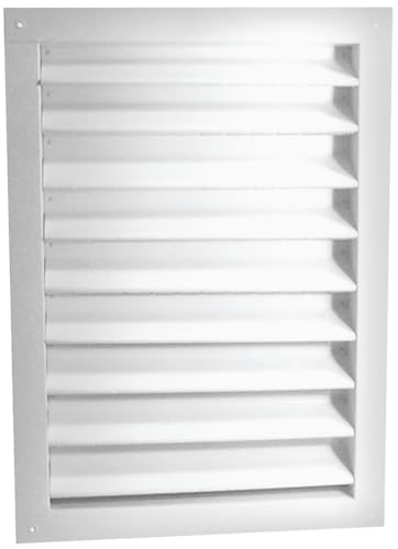 Dual Louver 12x18in White Alum