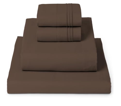 Mellanni Iconic 4-Piece, Ultra Soft Sheet Set (King, Brown)