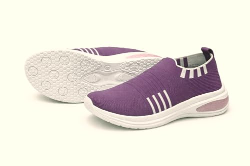 Image of Women's Slip-On Walking Shoes | Lightweight Mesh Casual Sneakers | Comfortable Cushioned Sole Travel Shoes
