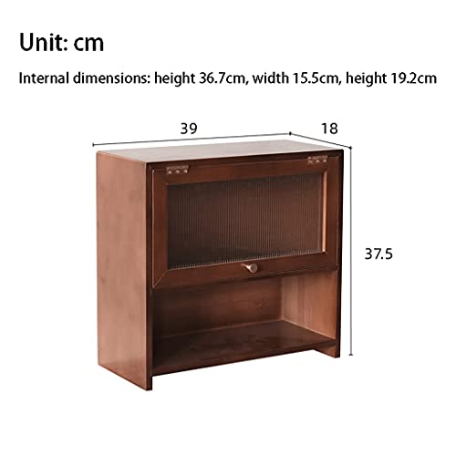 zyr Bambus-Kleinkabinett-Tisch Aufbewahrungsbox Küche Badezimmer Arbeitsplatz Kabinett-Gewürz Finishing Schrank Cup Cabinet Japanisches Retro-Kabinett (Color : Brown) - Image 5