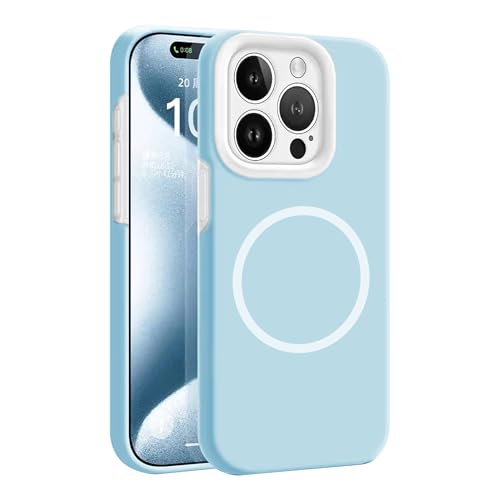 Image of Kratos Soft Silicone Case Cover Compatible with iPhone 15 Pro - Everyday Comfort Protection, Wireless Magnetic Charging Case with Raised Edge Camera & Screen Protection, Shock-Resistant Design