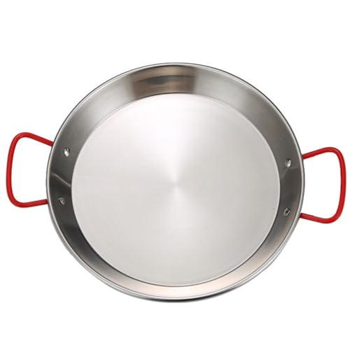 Lyellfe Stainless Steel Paella Pan, 12-1/2 Inch Paella Pan with