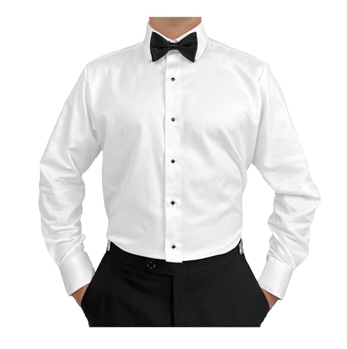 Sir Gregory Men's Regular Fit Solid Twill Dress Shirt4