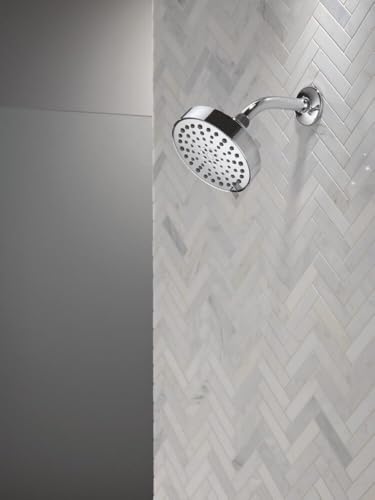 Image of Delta Modern 4-Setting Chrome Shower Head, 5.75 Inch Round Shower Head, 1.75 GPM Flow Rate, Chrome 52401