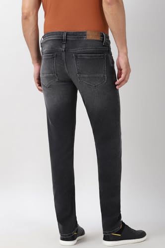 Image of Peter England Men's Slim Tapered Jeans | Denim | Premium | Modern Fit