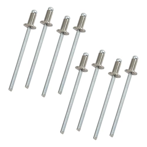 Cahuczlhoz 8 Pcs Stainless Steel Rosette Rivets VIN Door Tags Replacement for Chrysler GM Ford AMC Cars Silver