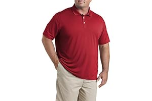DXL Men's Big and Tall Solid Golf Polo Shirt