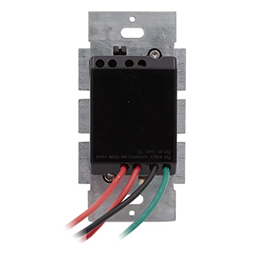 Maxxima Dimmer Electrical Light Switch - Featuring Blue Indicator Light, LED Compatible, 3-Way/Single Pole Use, 600 Watt Max, Dimmable Lamp and Lighting Control, Wall Plate Included - Black