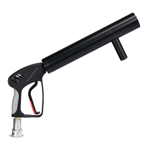 Pistola de CO2 para fiestas con alcance de 6 m | Cable de 3m + Tubo de salida No-Frost | Cañón/pistola de CO2 DJ de alta calidad | Adecuado para DJ Club Stage | Máquina de chorro (pistola de CO2)