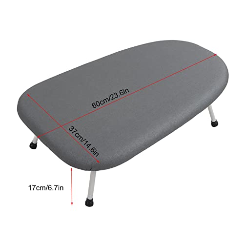 Table à repasser de bureau pliable portable, petite planche de repassage gain de place argent