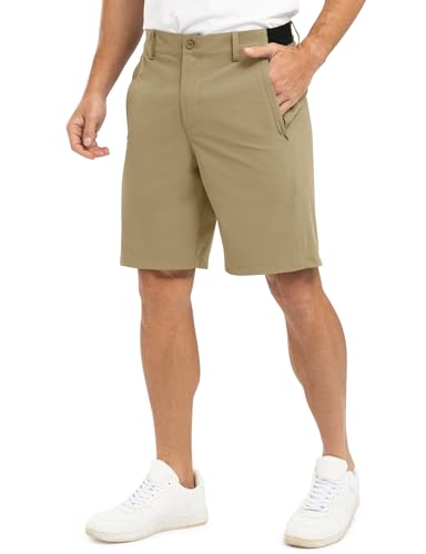 Image of TBMPOY Men's 9 inch Golf Shorts Stretch Quick Dry Dress Casual Shorts