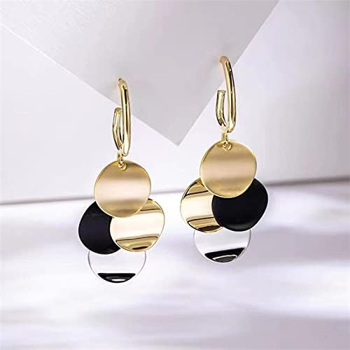 Miniatura 3 de Colgante de lentejuelas redondas de metal a la moda, pendientes elegantes y exquisitos para mujer, accesorios de moda para boda, joyería 2022