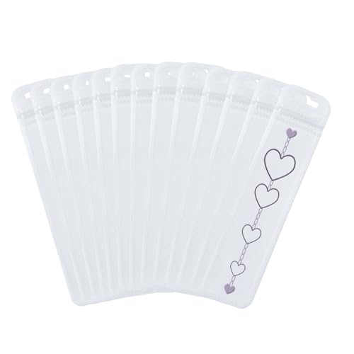 Image of 100 Pcs Beadable Pen Packaging Bags for Small Business, Clear Pen Bag for Bead Pens, Resealable Zipper Smell Proof Storage Bags for Packaging Lipgloss, Jewelry, Cosmetic,Candy 1.8x7.3inch