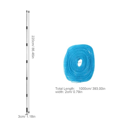 Kit étendage extérieur robuste avec corde à linge réglable et portable - 3