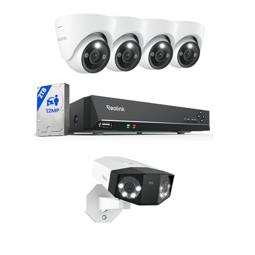 REOLINK New Version 12MP Smart Security System with AI Video Search, Person/Vehicle/Animal Detection Color & Infrared Night Vision, Perimeter Protecti