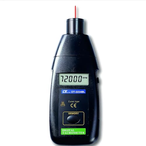 i-POOK LASER PHOTO TACHOMETER DT-2234BL from 10 to 99,999 RPM Resolution 0.1 RPM Accuracy: ±(0.05% + 1 digit) long measuring range up to 2 meters With Memory Function made in Taiwan