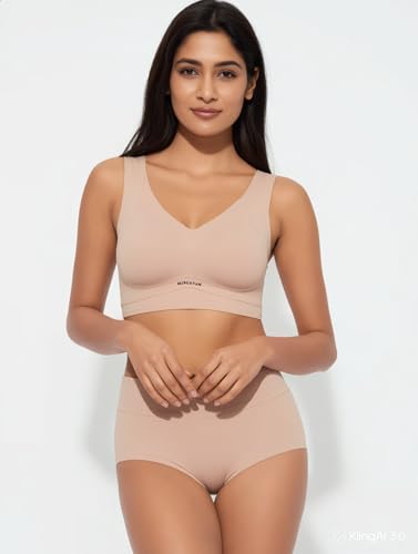 Image of Jalodari Women's Padded Sports Bra | Full Back Coverage Push Up Gym Bra | Slip-On Fitness Workout Yoga Bralette | Wirefree Breast Uplift Tank Top Innerwear