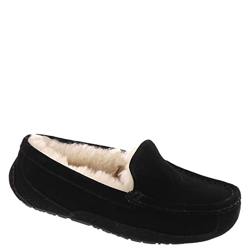 Chausson mixte enfant UGG Ascot : mocassin en cuir suède et véritable laine de mouton