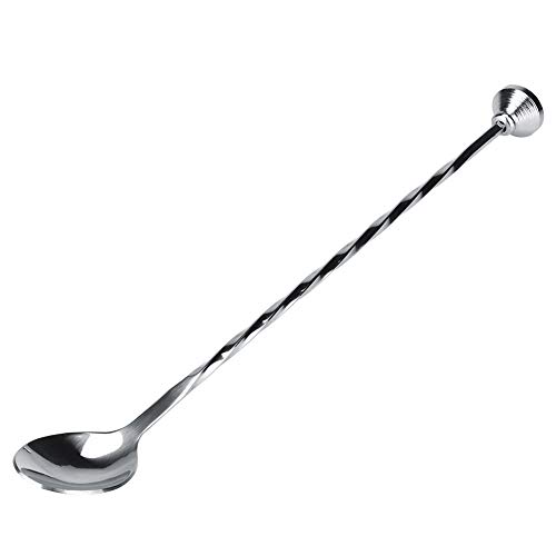 QANYEGN Stainless Steel Mixing, Cocktail Mixing Spoon, Muddler, Suitable for Mixing and Muddling Coffee, Milk Tea, Tea, S, Etc