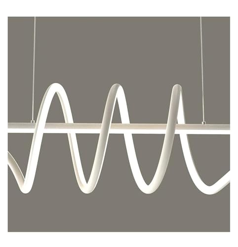 Lampe suspendue LED rotative 120cm blanche et dimmable pour table basse - 5