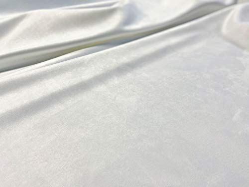 Premium White Microfiber Faux Suede Upholstery Fabric – Versatile 60" Wide Material for Upholstery, Drapery, and Crafts