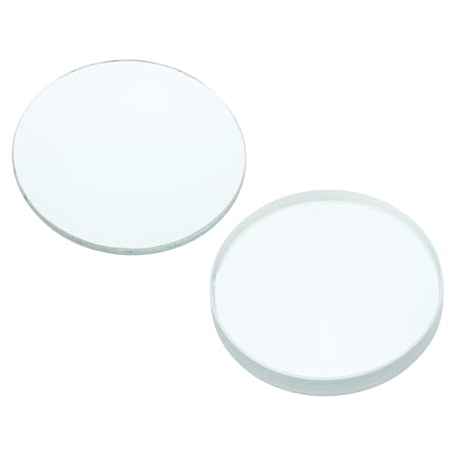 Image of PATIKIL 10cm Focal Length 40mm Double Convex and 10cm Focal Length 40mm Double Concave Lens 1 Set, 2 Pack Glass Optically Polished Round Edges Lens for Physics Experiment Classroom, Clear