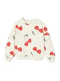 Finitions bords côtes VERTBAUDET Sweat Fille Motifs Fantaisie Blanc imprimé 14A
